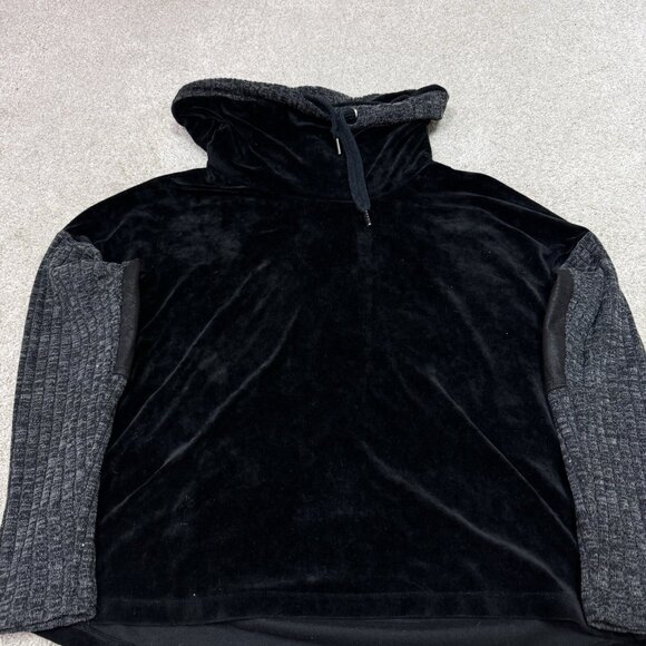 Democracy Sweater Women’s Black Velour Long Sleeve Pullover Size Small - Picture 7 of 11